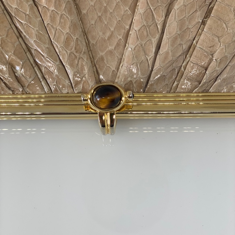 Judith Leiber python clutch bag - Picture 6 of 9